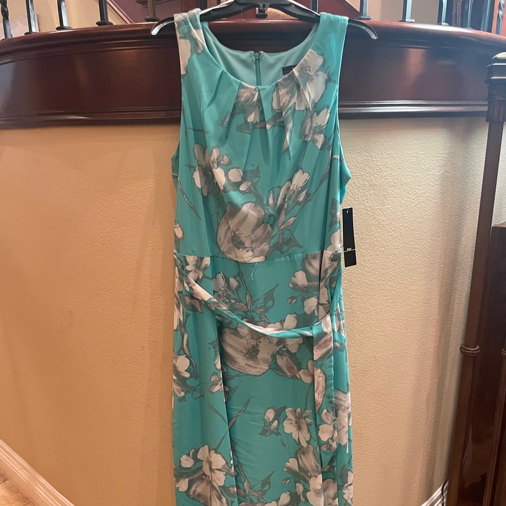 Blue floral maxi dress